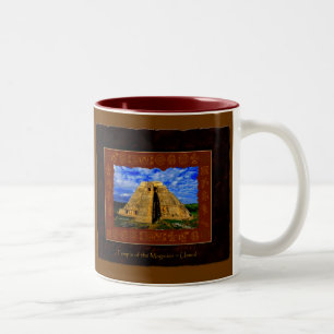 Der Tempel des Magician Maya-Geschenks Zweifarbige Tasse
