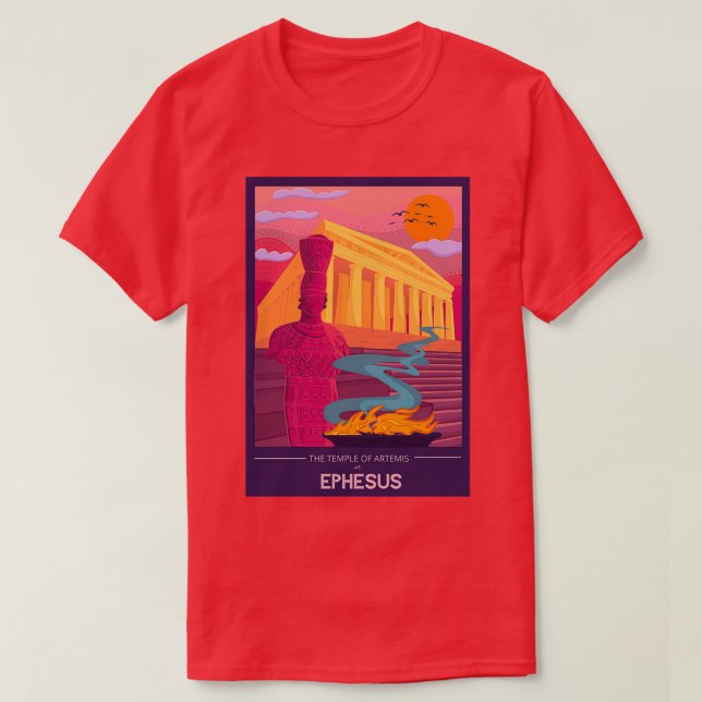 Der Tempel von Artemis in Ephesus T-Shirt (Design vorne)
