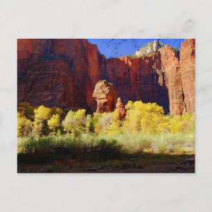Der Tempel von Sinawava, Zion, Utah, Postcard Postkarte