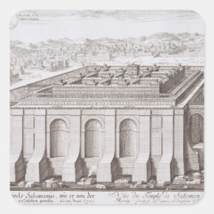 Der Tempel von Solomon, Jerusalem, von 'Entwurf Quadratischer Aufkleber