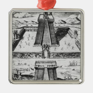 Der Templo Bürgermeister bei Tenochtitlan Silbernes Ornament