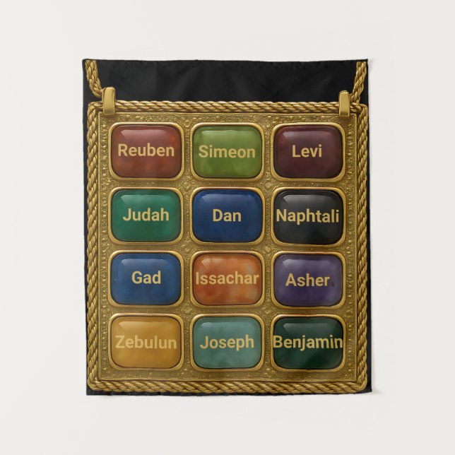 Der Teppich der 12 Stämme Israels Wandteppich (Vorderseite)