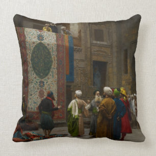 Der Teppich-Kaufmann, c.1887 (Öl auf Leinwand) Kissen