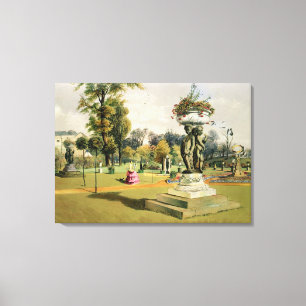 Der Terrasse-Garten, Woburn-Abtei (chromolitho) Leinwanddruck