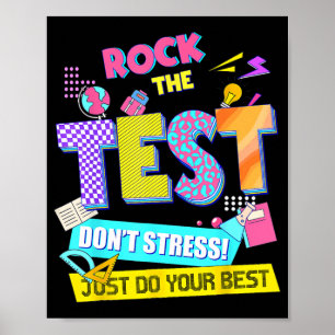 Der Test nicht Stress Testing Day Lehrer Studenten Poster