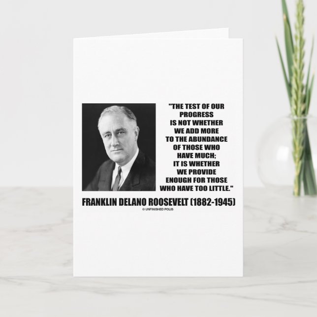 Der Test unserer Fortschritte bietet genug an Karte (Vorderseite)