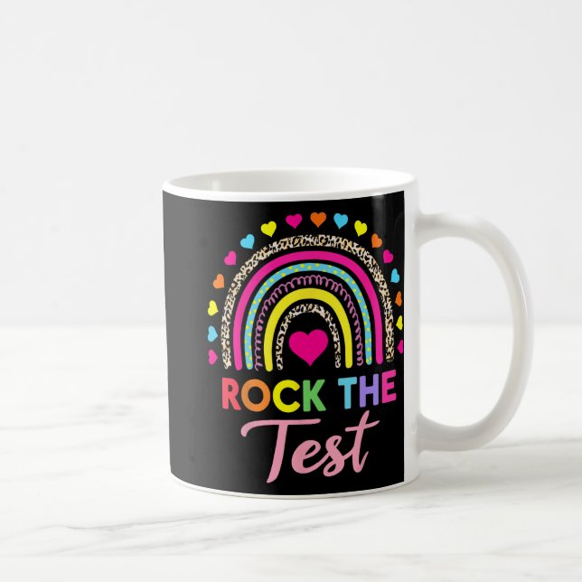 Der Testtag Lehrer Testtag Rainbow Leop Kaffeetasse (Rechts)