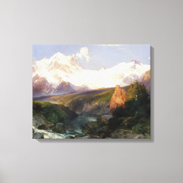 Der Teton-Bereich Leinwanddruck (Vorderseite)