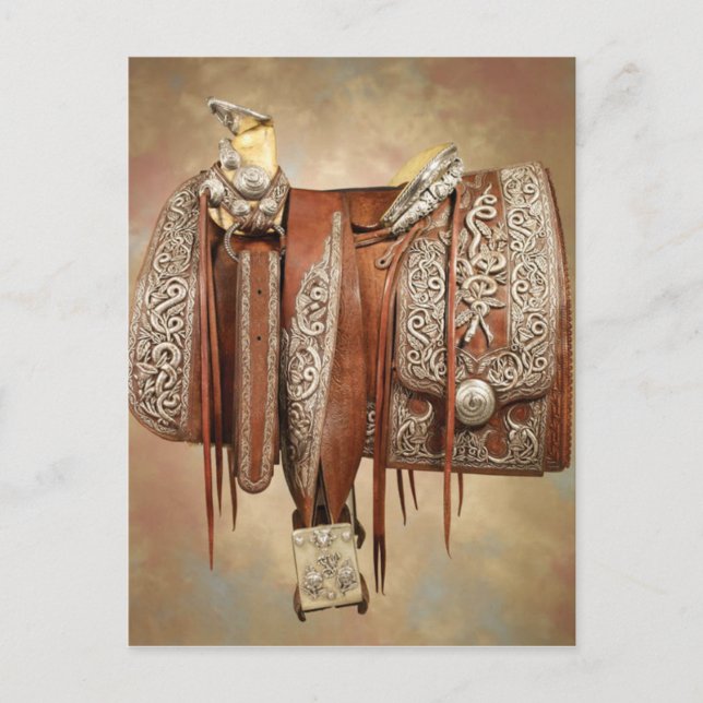 Der teuerste Sattel der Welt Postkarte (Vorderseite)