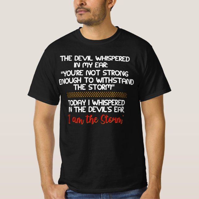 Der Teufel flüsterte in meinem Ohr Leben Inspirati T-Shirt (Vorderseite)