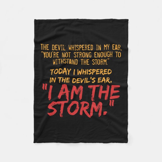 Der Teufel flüsterte in meinem Ohrteppich-Zitat Fleecedecke (Vorderseite)
