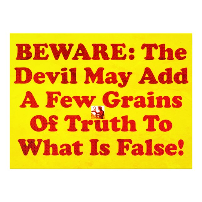 Der Teufel ist ein Lügner! Fotodruck (Vorne)