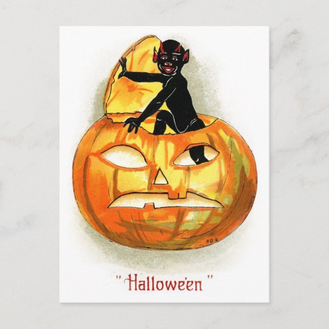 Der Teufel kommt zu Halloween ins Spiel! Postkarte (Vorderseite)