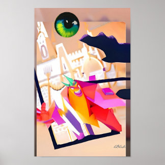 Der Teufel nimmt die hingebungsvollste surrealisti Poster