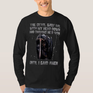 Der Teufel sah mich mit meinem Kopf herunter und d T-Shirt