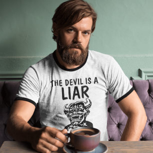 DER TEUFEL (Satan) IST EIN LÜGNER, Christian Ringe T-Shirt