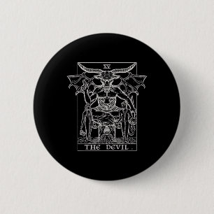 Der Teufel Tarot Card Phomet Gothic Halloween Sata Button