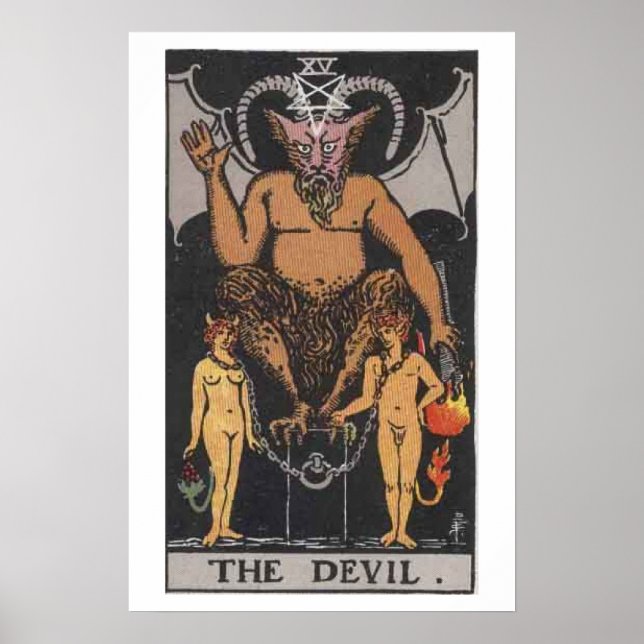 Der Teufel Tarotkartenposter Poster (Vorne)