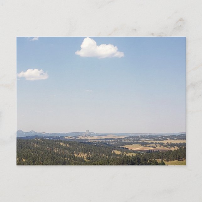 Der Teufelsturm aus dem Süden gesehen, Wyoming Postkarte (Vorderseite)