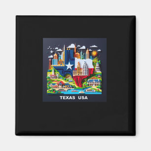 Der Texas-Staat in den USA1 Magnet