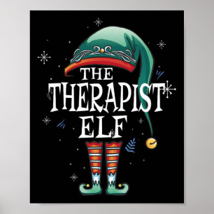 Der Therapeut Elf Xmas Matching Elf Familie für Ch Poster
