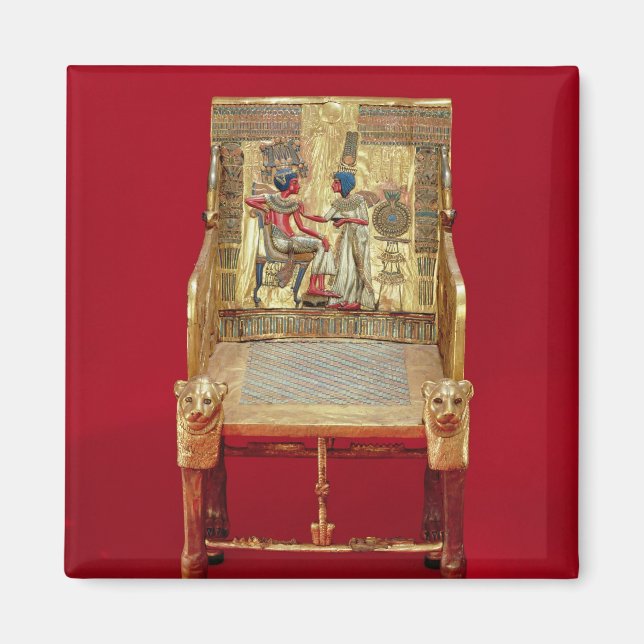 Der Thron, aus dem Grab von Tutankhamun Magnet (Vorne)