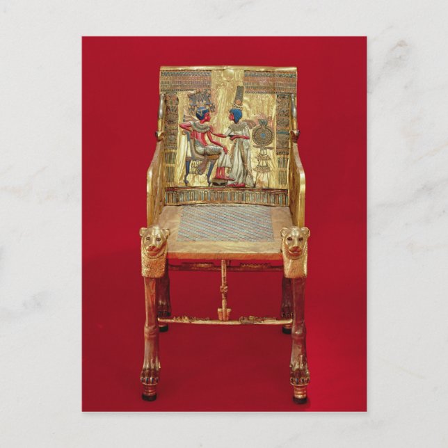 Der Thron, aus dem Grab von Tutankhamun Postkarte (Vorderseite)