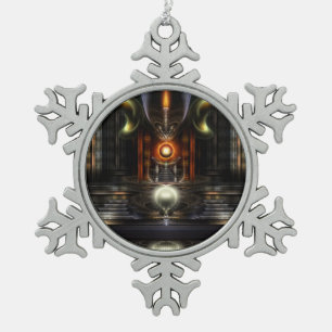 Der Thronsaal Zinnschneeflocken-Weihnachtsbaumanhä Schneeflocken Zinn-Ornament
