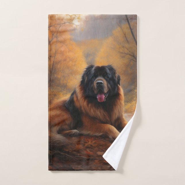 Der tibetische Mastiff im Herbst Inspiriere Badhandtuch Set (Handtuch)