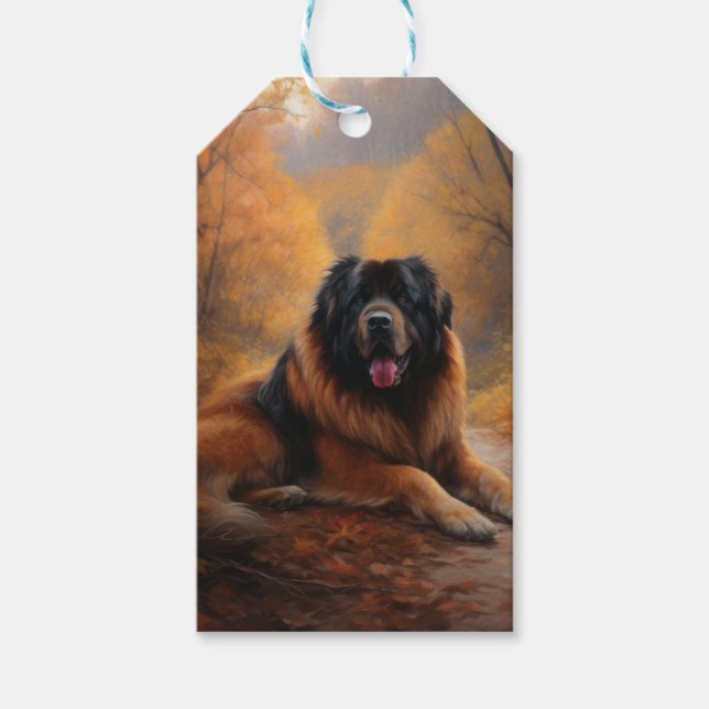 Der tibetische Mastiff im Herbst Inspiriere Geschenkanhänger (Vorderseite)