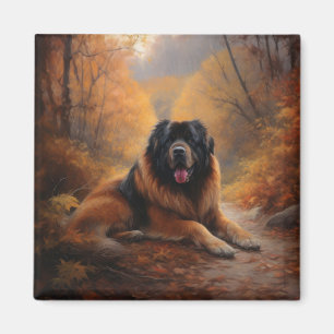 Der tibetische Mastiff im Herbst Inspiriere Magnet
