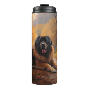 Der tibetische Mastiff im Herbst Inspiriere Thermosbecher