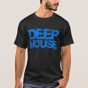 der tiefen blaues Entwurfst-shirt Hausmusik DJ T-Shirt