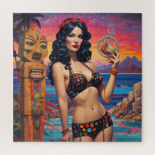 Der Tiki-Traumstrand Tagtraum - Ken Gage Art