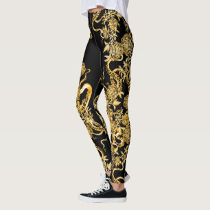 Der Tintenfisch und die Rose Black & Sepia Legging Leggings
