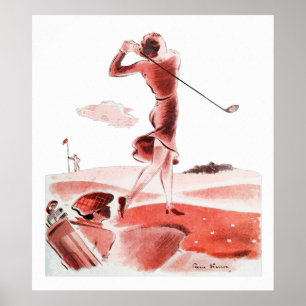 Der Tipp der Caddy's - Vintag 1937 Golftasche Poster
