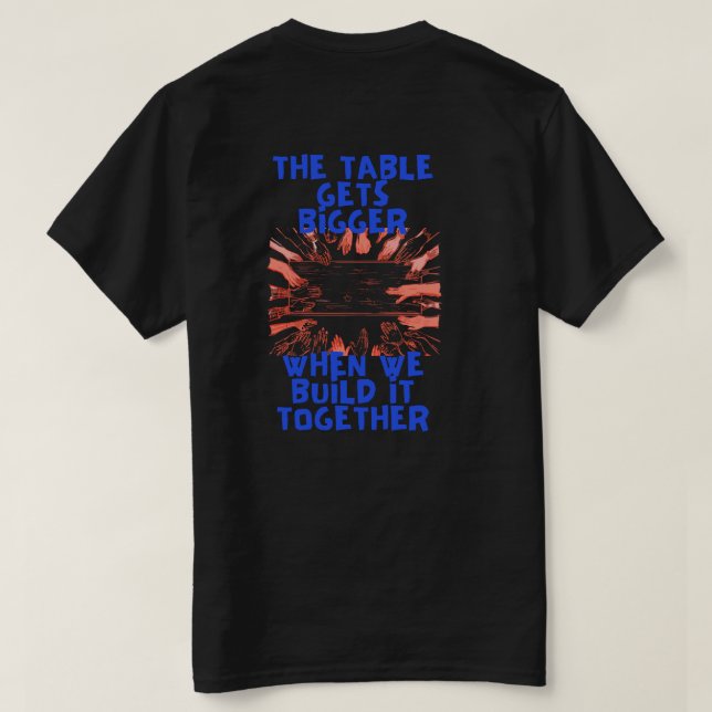 Der Tisch wird größer T-Shirt (Design Rückseite)