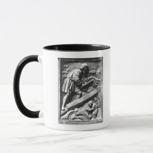 Der Tischler, Detail von einem Altarpiece Tasse