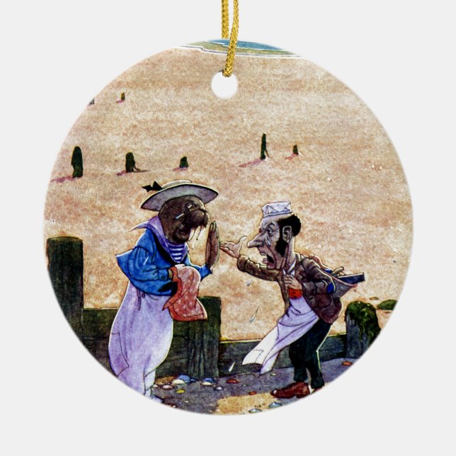 Der Tischler und das Walroß - Alice im Wunderland Keramikornament (Vorne)
