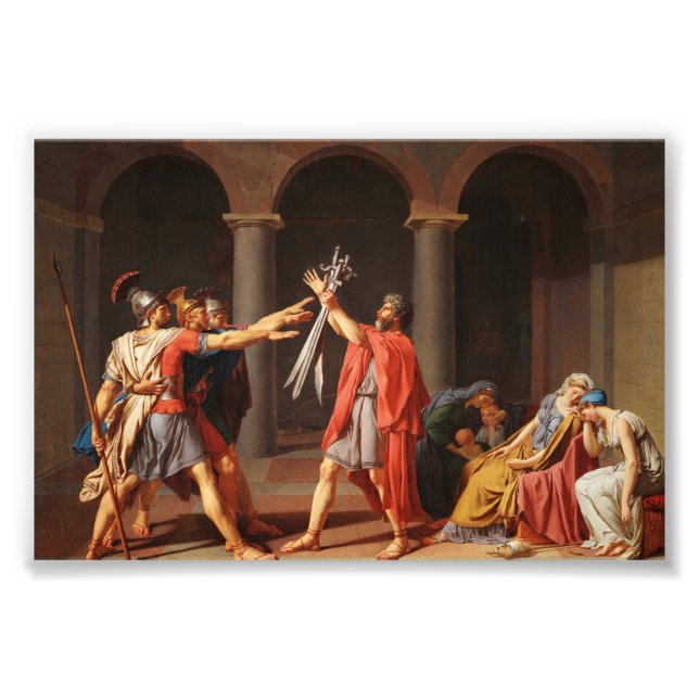Der Tod der Horatii von Jacques-Louis David Fotodruck (Vorne)