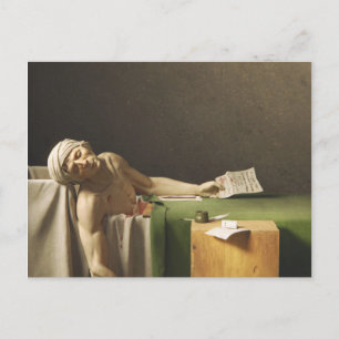 Der Tod des Marat von Jacques Louis David Postkarte