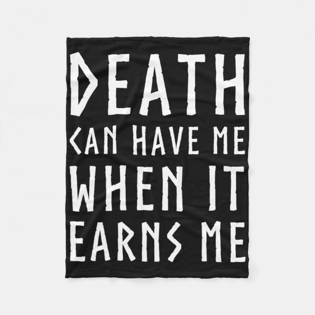 Der Tod kann mich haben, wenn es mir Phantastische Fleecedecke (Vorderseite)