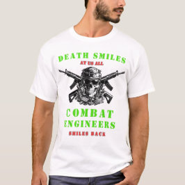 Der Tod lächelt Kampfingenieure Schädel Taktisch T-Shirt
