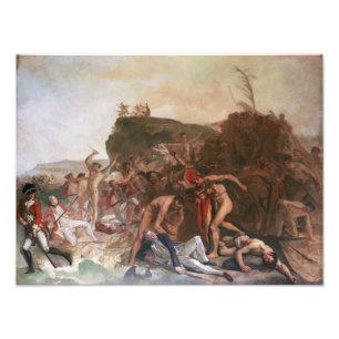 Der Tod von Kapitän Cook 12"" Plakat x16 Fotodruck