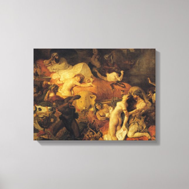 Der Tod von Sardanapalus Leinwanddruck (Vorderseite)