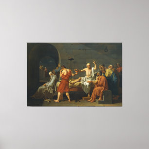 Der Tod von SOCRATES durch Jacques-Louis David Leinwanddruck