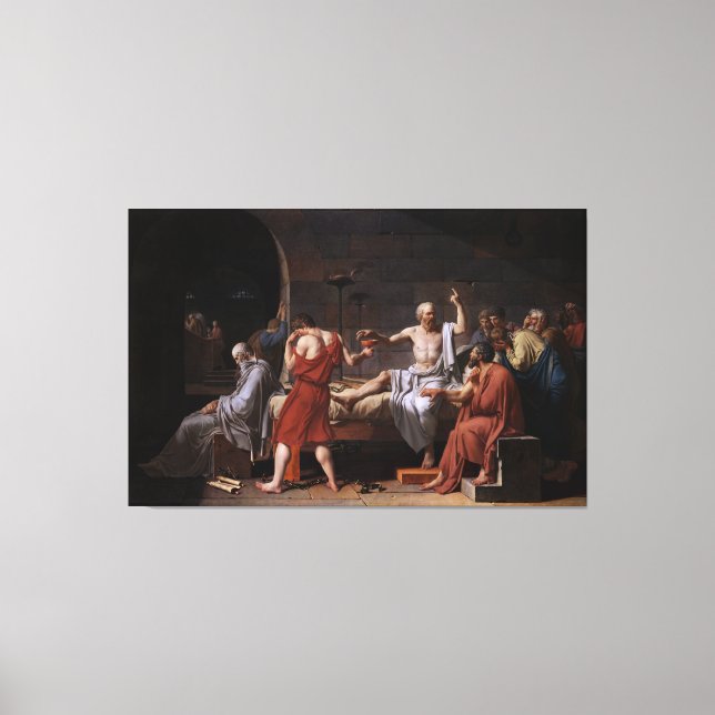 Der Tod von Sokrates durch Jacques Louis David Leinwanddruck (Vorderseite)