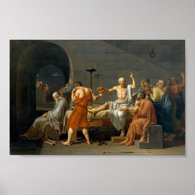 Der Tod von Sokrates - Jacques-Louis David Poster (Vorne)