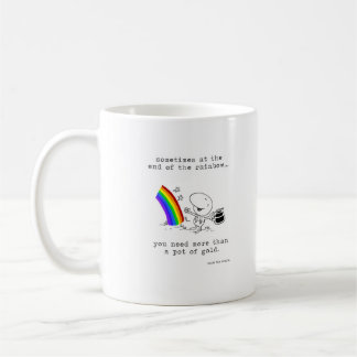 Der Topf am Ende der Regenbogen-Kaffee-Tasse Kaffeetasse