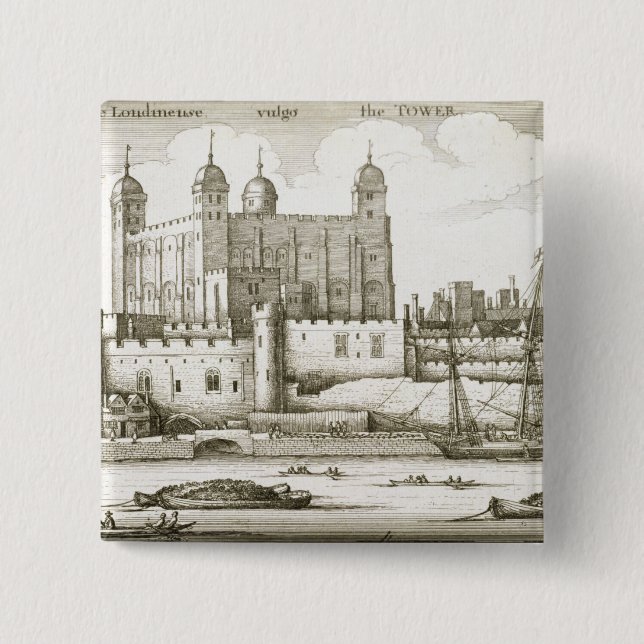Der Tower von London, 1647 (Stich) Button (Vorderseite)